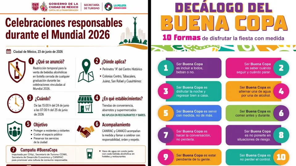 Estas medidas están pensadas para que le gente celebre y evitar la violencia / FB: @turismocdmx