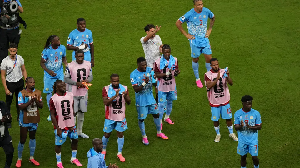 Jugadores de RD del Congo agradeciendo el apoyo en Guadalajara | AP