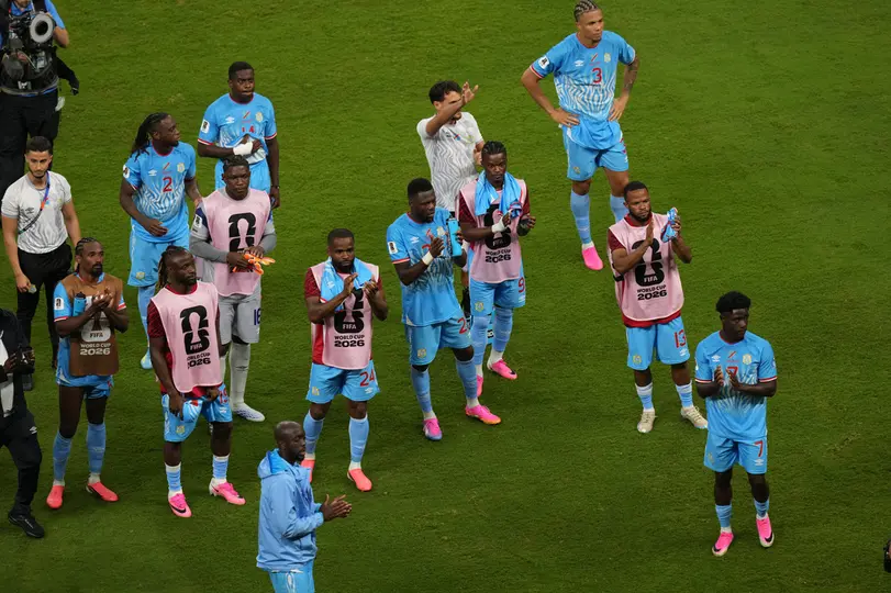 Jugadores de RD del Congo agradeciendo el apoyo en Guadalajara | AP