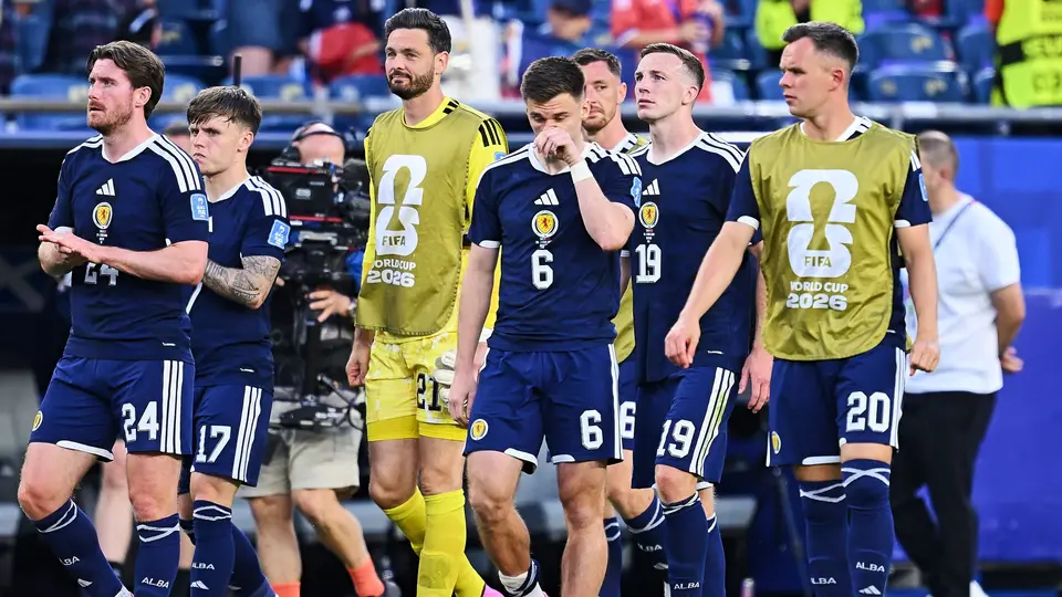 Jugadores de Escocia en lamento tras la derrota contra Marruecos en el Mundial 2026 | MEXSPORT