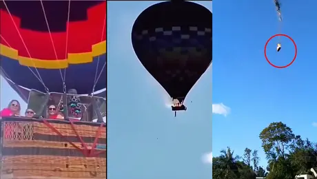 VIDEO: Globo aerostático se incendia en pleno vuelo y deja 8 muertos
