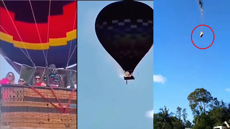 VIDEO: Globo aerostático se incendia en pleno vuelo y deja 8 muertos