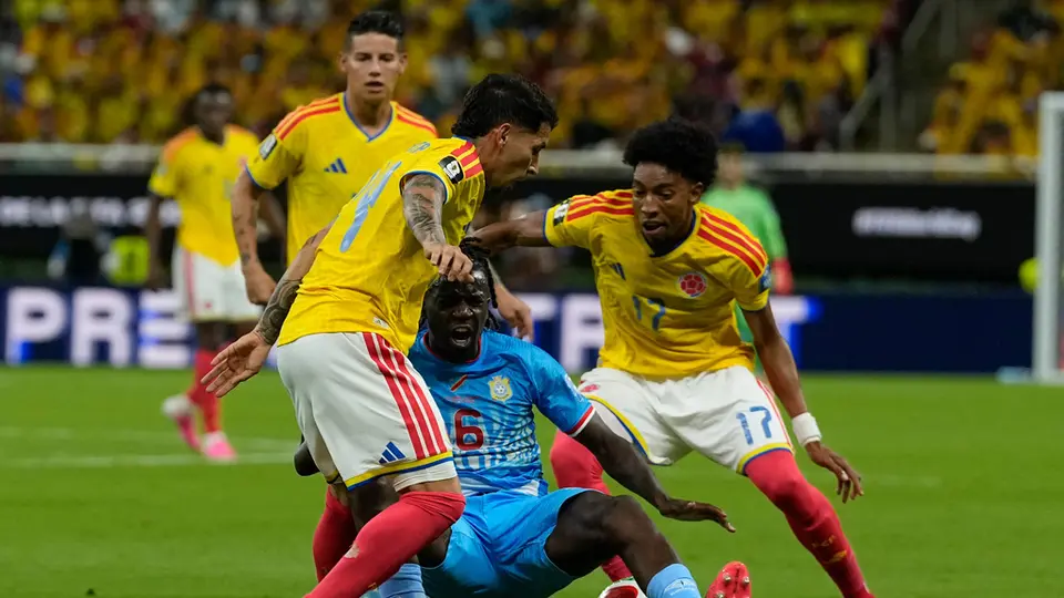 Colombia encima de RD del Congo | AP