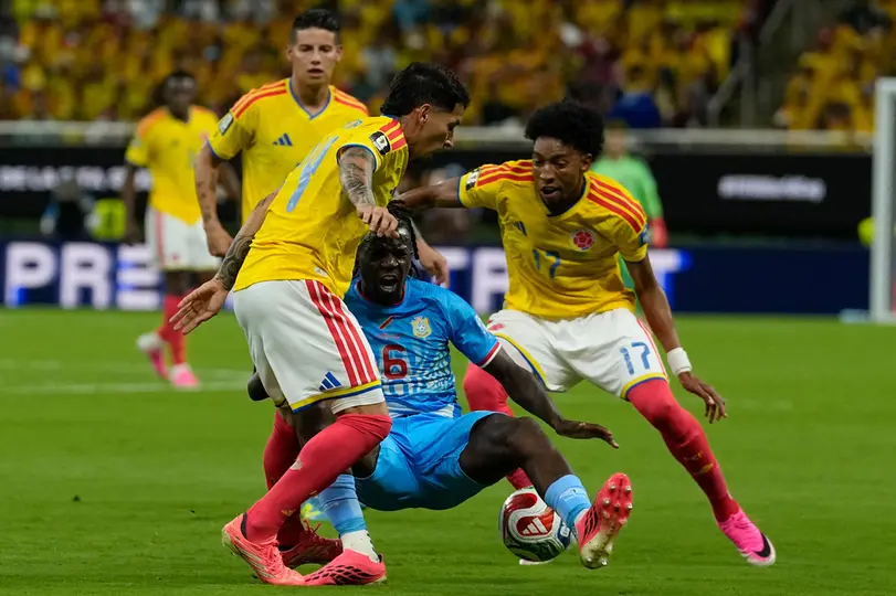 Colombia encima de RD del Congo | AP