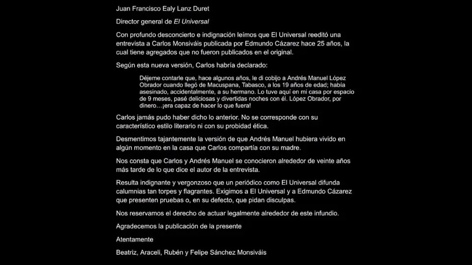 La familia del cronista pide a El Universal presentar pruebas sobre lo que publicó / Especial
