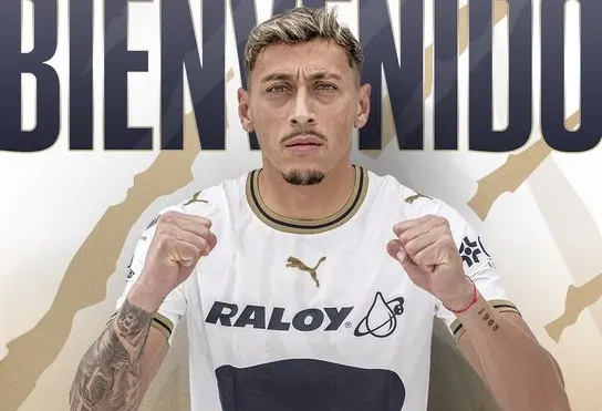 Luciano Herrera en su presentación con Pumas | X: @PumasMx