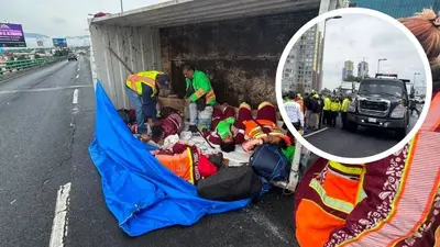 VIDEO: Vuelca camioneta con 19 trabajadores en Periférico Sur