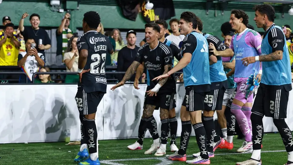 Jugadores de América en celebración en la Leagues Cup 2026 | MEXSPORT