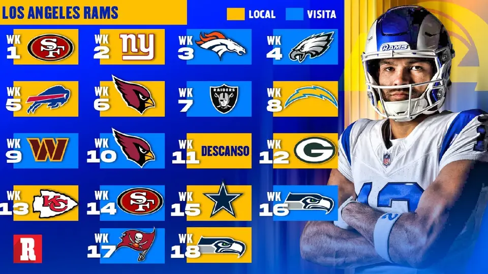 Calendario Los Angeles Rams Temporada 2026 | RÉCORD