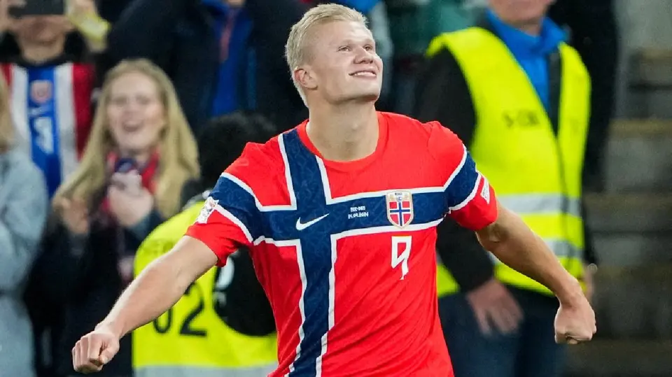 Erling Haaland tras anotar en Nations League | AFP