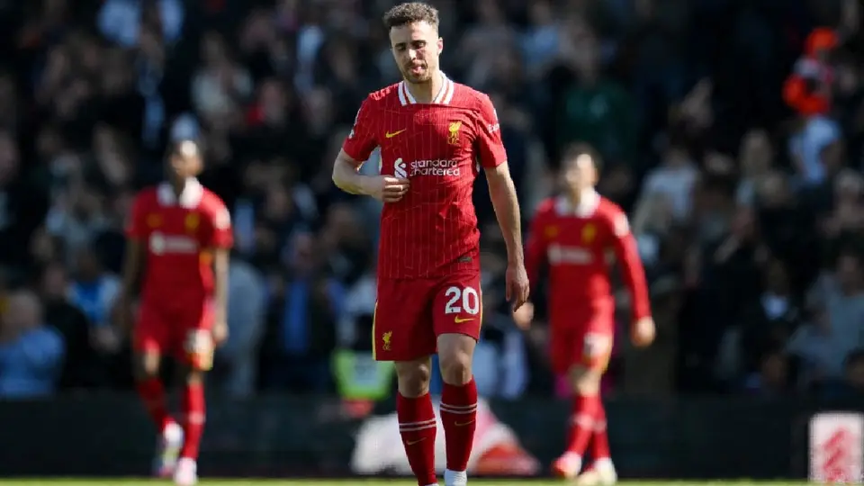 Digo Jota en un partido de Liverpool | AFP