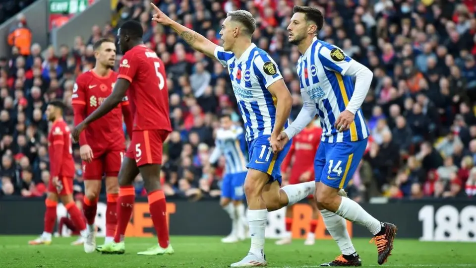 Liverpool: Fue sorprendido por el Brighton y vio remontada ventaja de dos goles