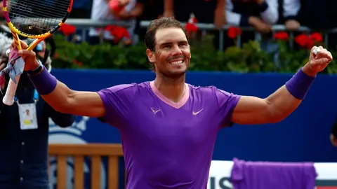 Rafael Nadal sorprendió al hijo de Neymar en su cumpleaños
