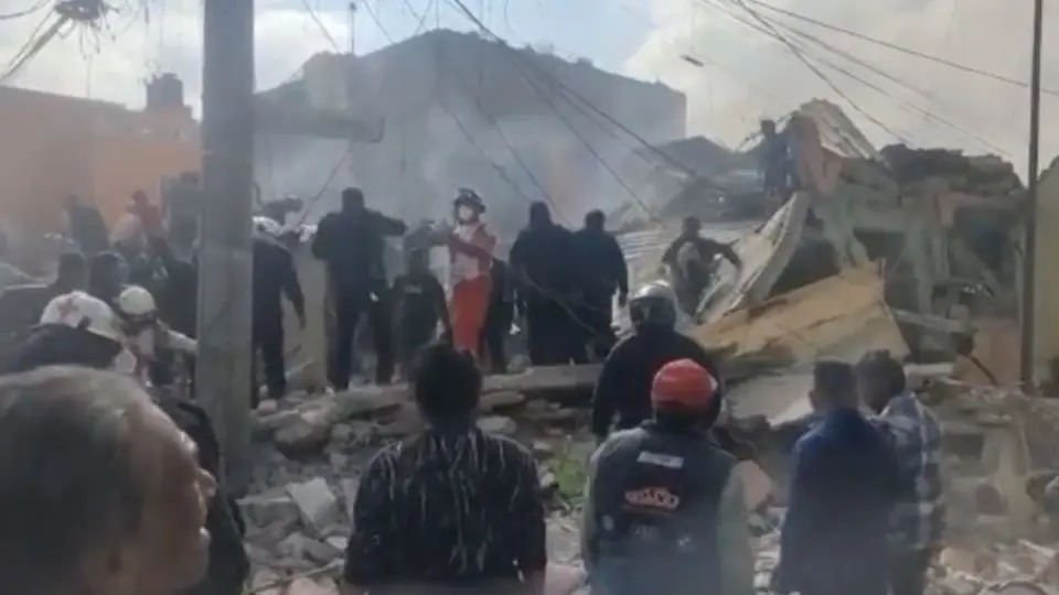 Video: Perrito fue rescatado de escombros por explosión en Pensil Norte