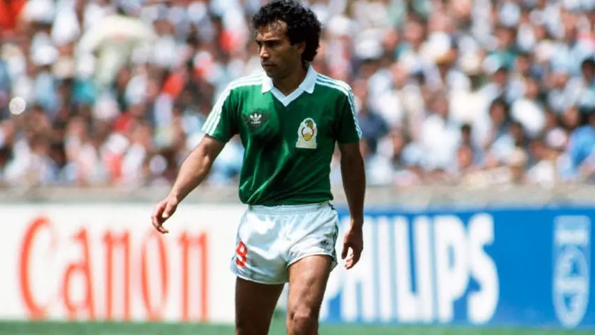 Hugo Sánchez, en un partido del Mundial de 1986 | MEXSPORT