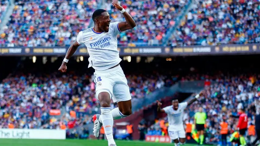 David Alaba en festejo en el Clásico | EFE