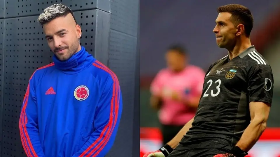 Maluma calificó de antideportivos y sexistas los festejos del portero argentino