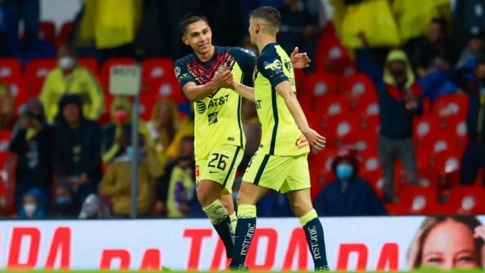 América: Venció a Necaxa con debuts goleadores de Álvaro Fidalgo y Salvador Reyes