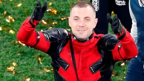 Jugador del Zenit se disfrazó de Deadpool para celebrar el título de liga