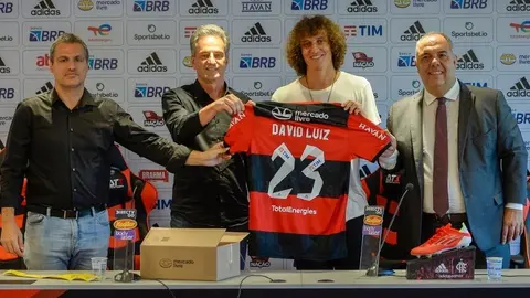 David Luiz: Flamengo presentó oficialmente al defensa como nuevo jugador
