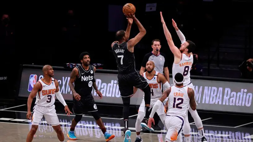 NBA: Kevin Durant regresó a la duela y comandó victoria de Nets ante Suns