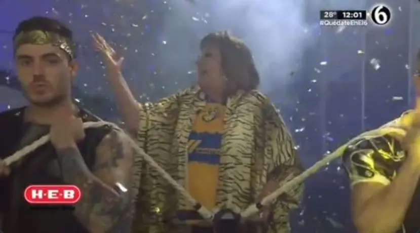Video: Como 'emperatriz romana', María Julia festejó la victoria de Tigres en el Clásico Regio