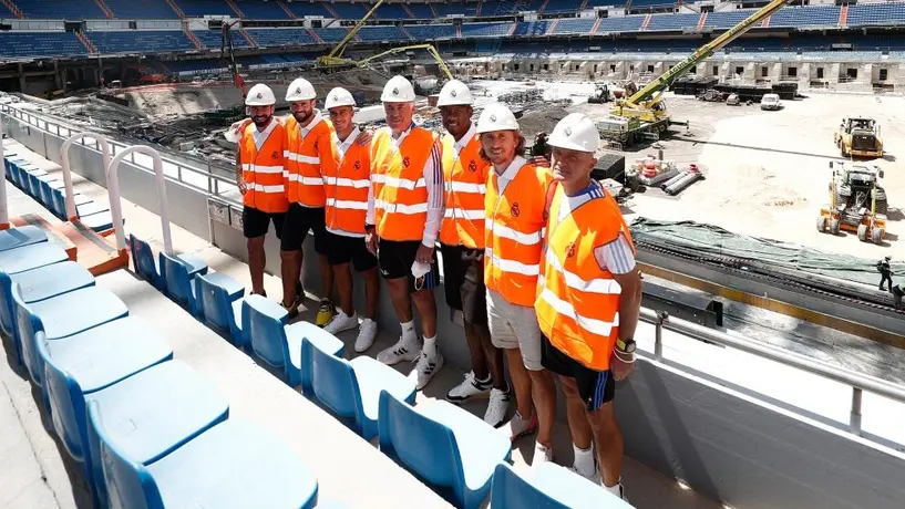 Real Madrid: Ancelotti y cinco jugadores visitaron el nuevo Santiago Bernabéu