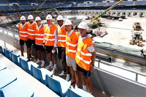 Real Madrid: Ancelotti y cinco jugadores visitaron el nuevo Santiago Bernabéu