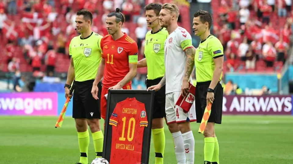 Eurocopa: Gales rindió homenaje a Christian Eriksen previo a su partido vs Dinamarca