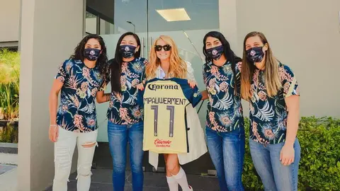 América Femenil: Las Águilas recibieron a Paulina Rubio en el 'Nido'