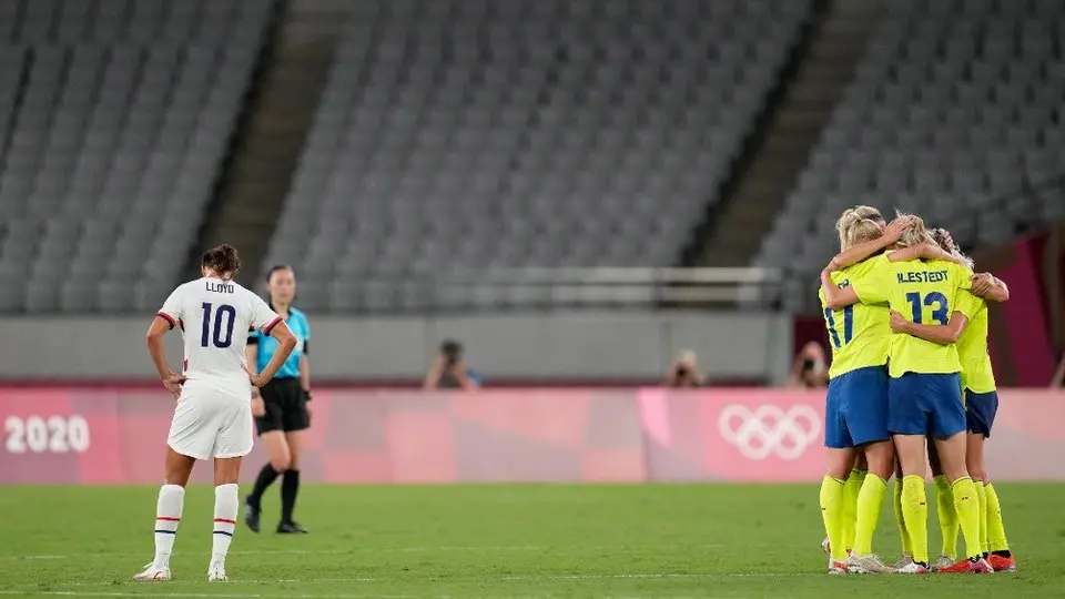 Tokio 2020: Estados Unidos sufrió goleada ante Suecia en debut de futbol femenil
