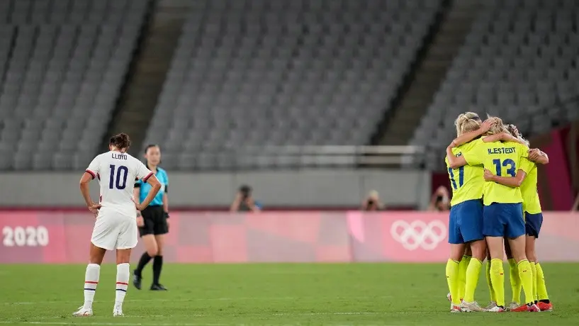 Tokio 2020: Estados Unidos sufrió goleada ante Suecia en debut de futbol femenil