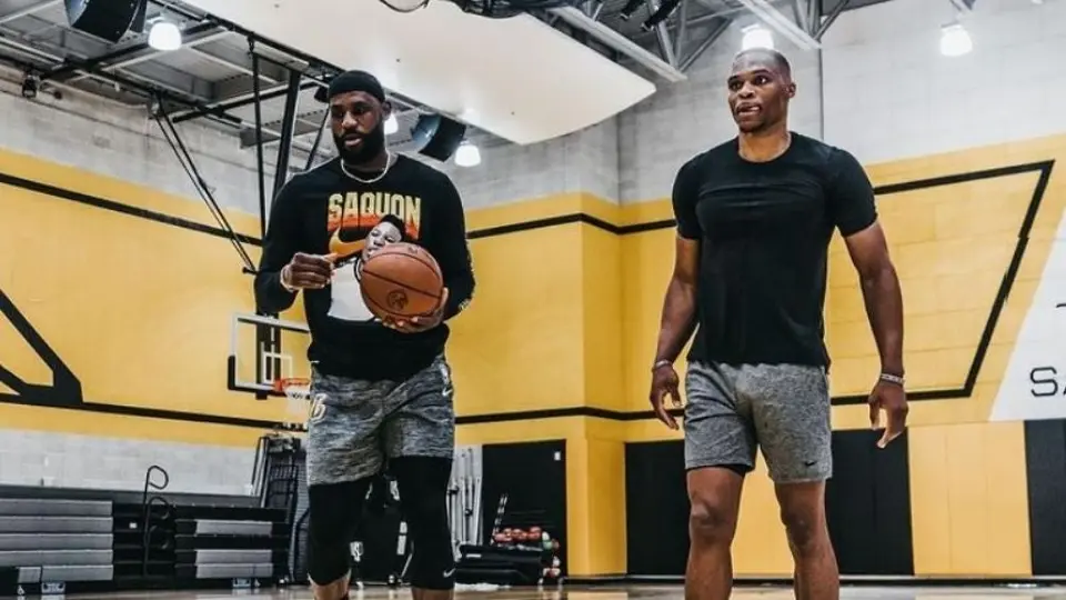 LeBron James bromeó con Russell Westbrook: 'No creo que esto funcione'