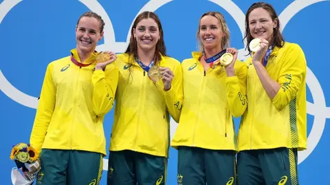 Tokio 2020: Australia consiguió el oro y récord mundial en natación de relevo femenil 4x100