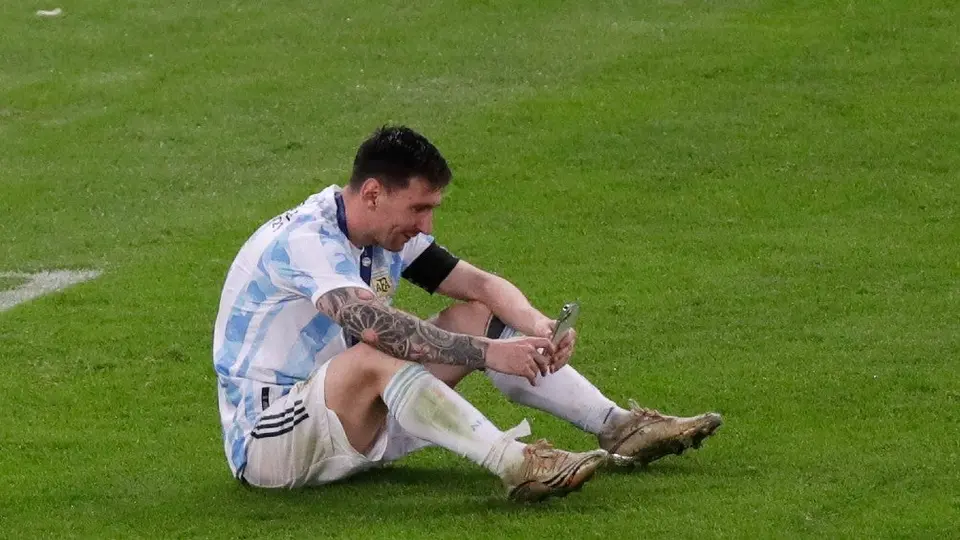Messi realizó videollamada con su familia tras conquistar la Copa América