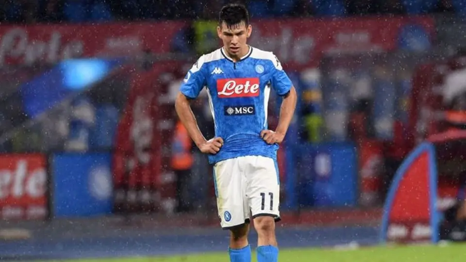 Chucky Lozano, baja del Napoli frente al Inter por acumulación de tarjetas