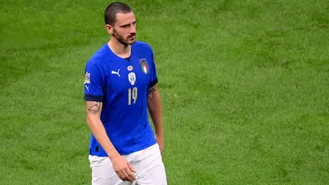 Nations League: Bonucci ofreció disculpas tras su expulsión ante España