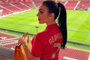 Cristiano Ronaldo: Georgina Rodríguez, presente en las gradas de La Cartuja apoyando a CR7