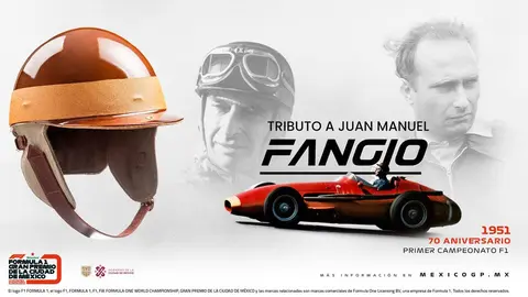 GP de México: Ganador recibirá una réplica certificada del casco de Juan Manuel Fangio