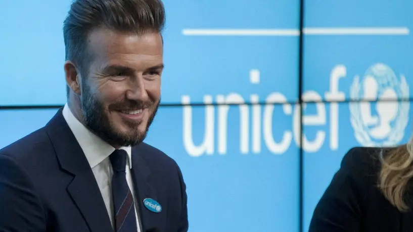 David Beckham encabezó la campaña de vacunación de Unicef