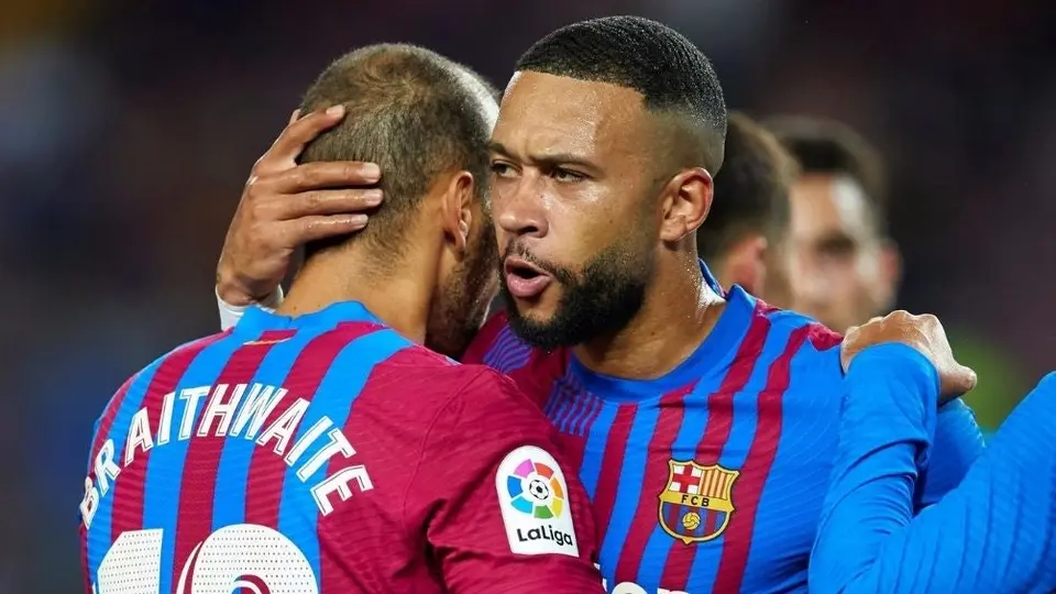 Barcelona: Memphis, Griezmann y Braithwaite, primer tridente del Barca Post-Messi