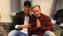 J Balvin y Cristiano Ronaldo presumieron videollamada preparando una posible colaboración