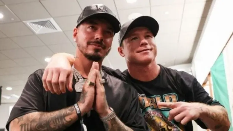 Canelo Álvarez: J Balvin y el boxeador se mandaron besos previo al combate vs Plant
