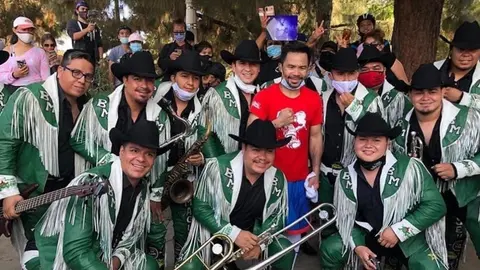 Manny Pacquiao entrenó al ritmo de 'La Original Banda Maguey'