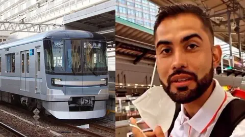 Fernando Beltrán y Joaquín Esquivel se divierten en el metro de Japón: '¿Va para Indios Verdes?'