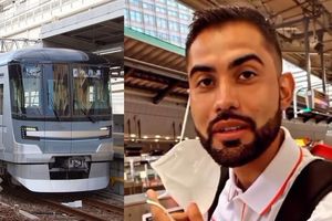 Fernando Beltrán y Joaquín Esquivel se divierten en el metro de Japón: '¿Va para Indios Verdes?'