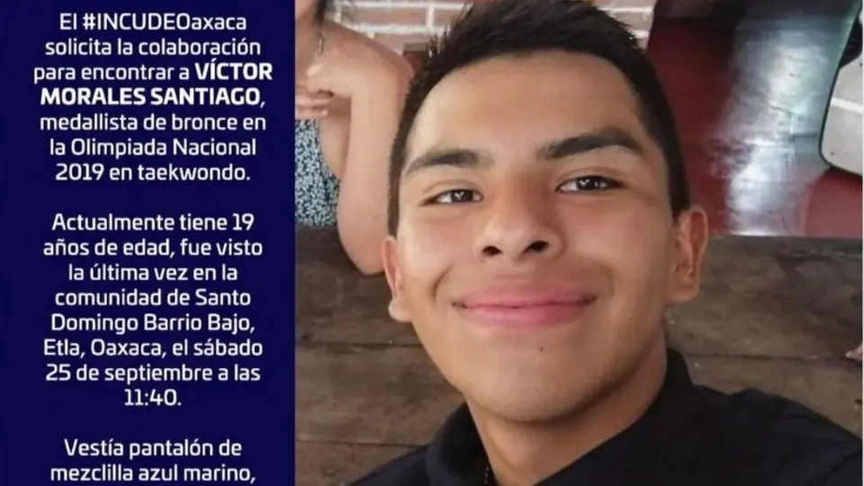 Medallista nacional de taekwondo, Víctor Morales fue reportado como desaparecido