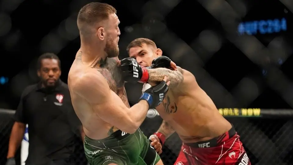 McGregor volvió a caer ante Poirer por nocaut y sufrió impresionante fractura