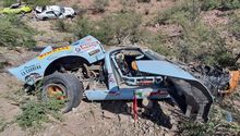 Carrera Panamericana: Dos vehículos y una patrulla protagonizaron accidente