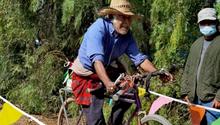 Reto Xicuco-1ra Edición: Anselmo Simón Pérez, con bici de panadero, completó la ruta ciclista en Hidalgo